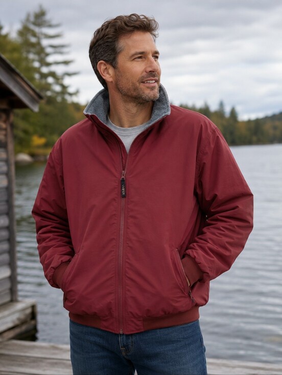 L.L. Bean Other - L.L.Bean Men's Burgundy Warm-Up Fleece Lined Jacked. XXL.